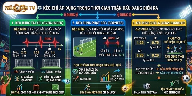 Các loại kèo rung trong bóng đá bạn nên biết