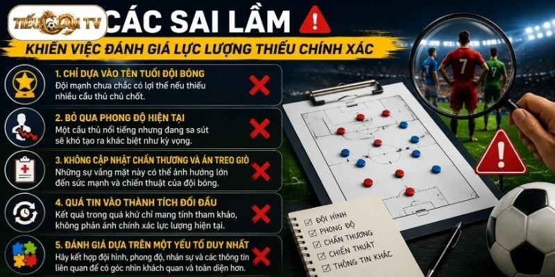 Các sai lầm khiến việc đánh giá lực lượng thiếu chính xác