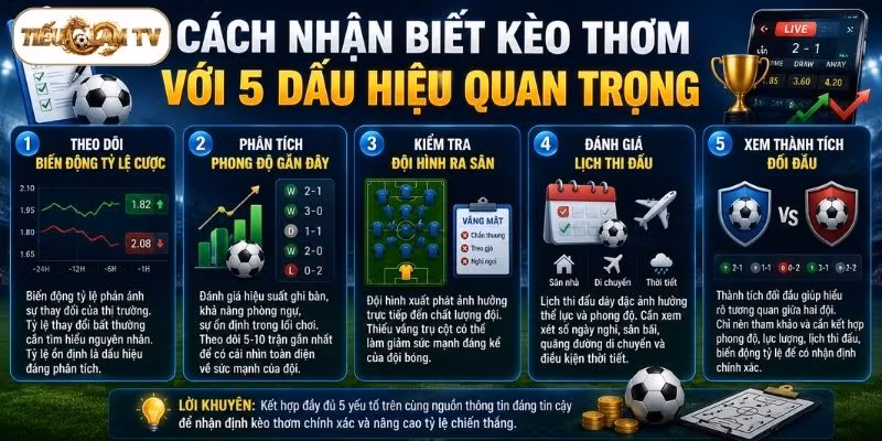 Cách nhận biết kèo thơm với 5 dấu hiệu quan trọng
