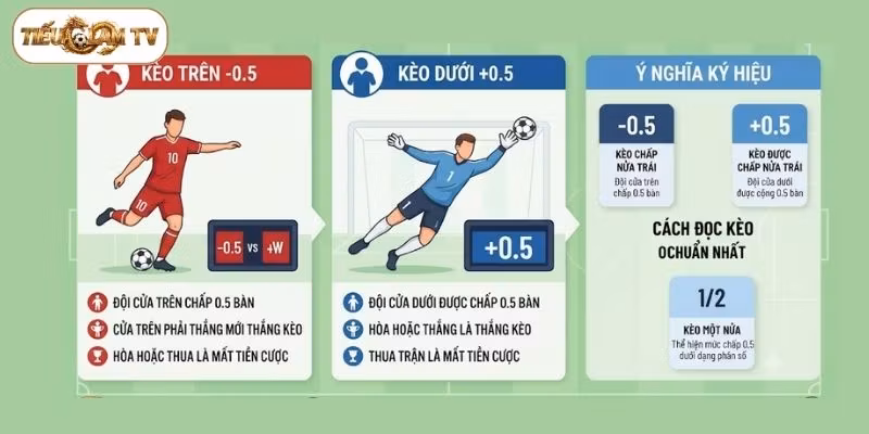 Hướng dẫn đọc và hiểu kèo 0.5