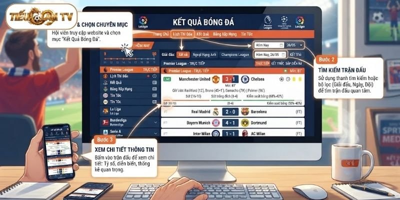 Hướng dẫn theo dõi kết quả BĐ tại website nhanh gọn